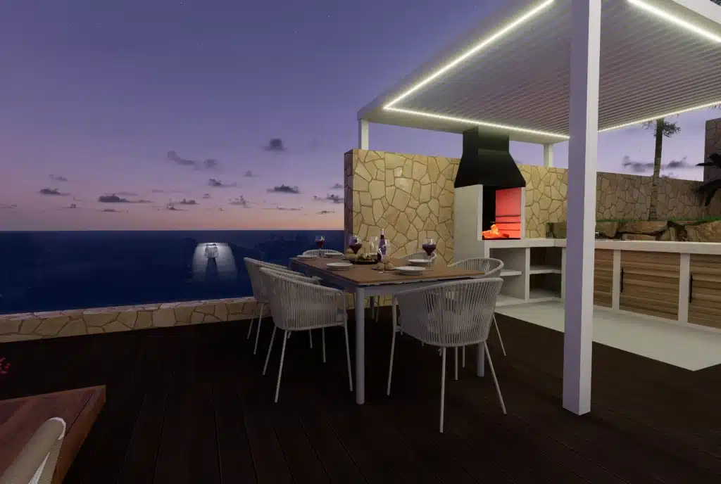 Dise&ntilde;o interior de dormitorio principal de villa en Benalm&aacute;dena